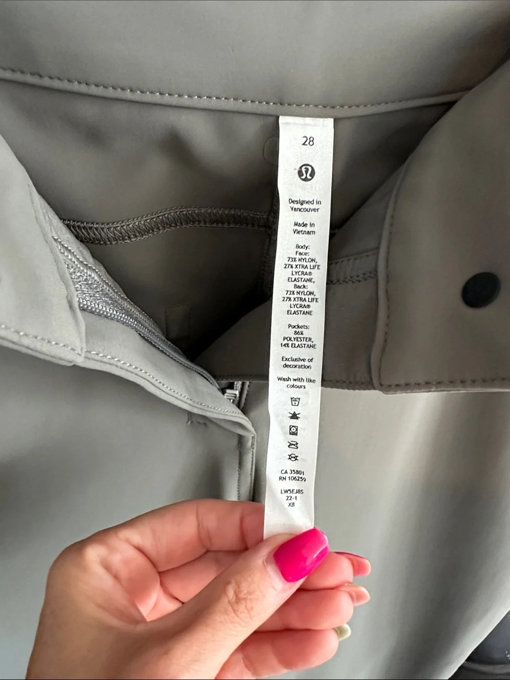 lululemon athletica Slim High-Rise Skinny Pants — Grey Sage